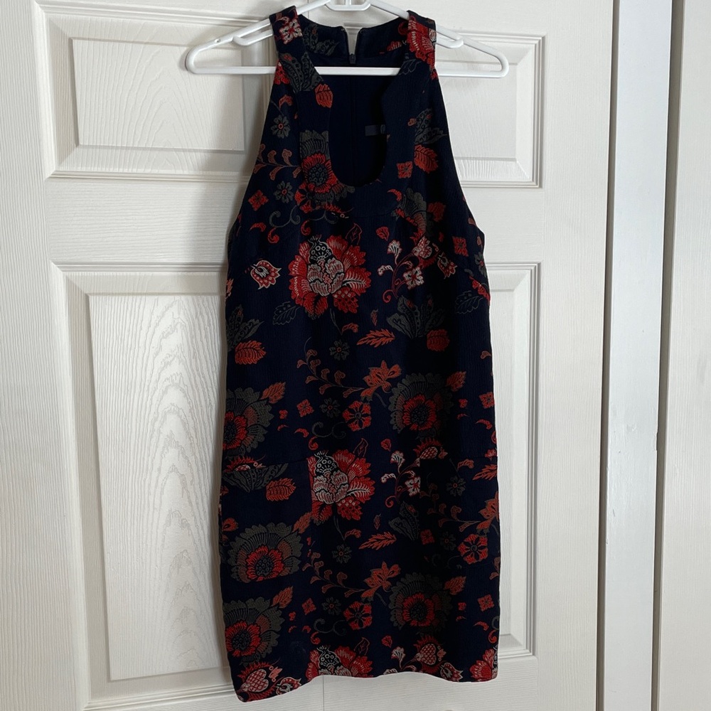Eva Franco Black and Red Floral Mini Dress